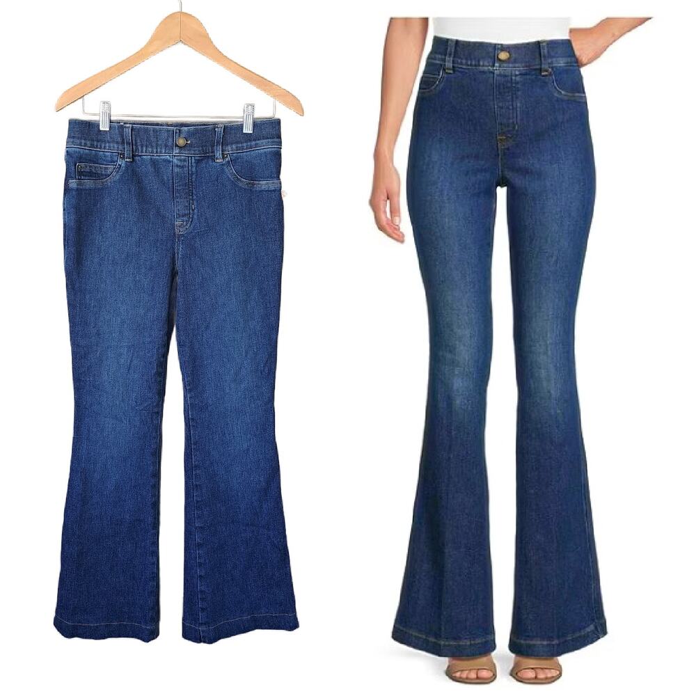 SPANX Shape Everywhere Flare Jeans Size Medium 30" inseam Medium Wash